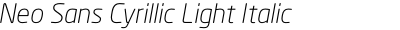 Neo Sans Cyrillic Light Italic